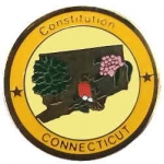 Connecticut Pin CT State Emblem Hat Lapel Pin